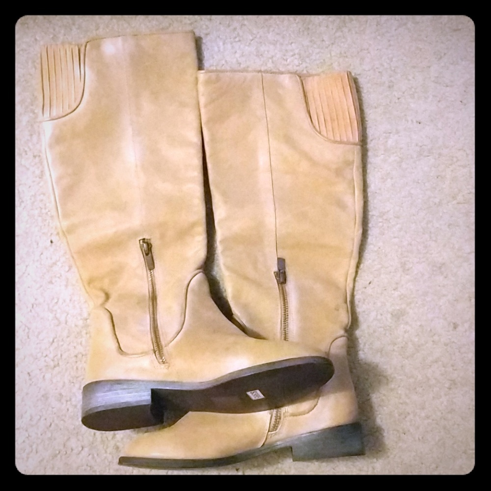 Joie Leather Boots 36 6 Tan Brown Shoes Highknee